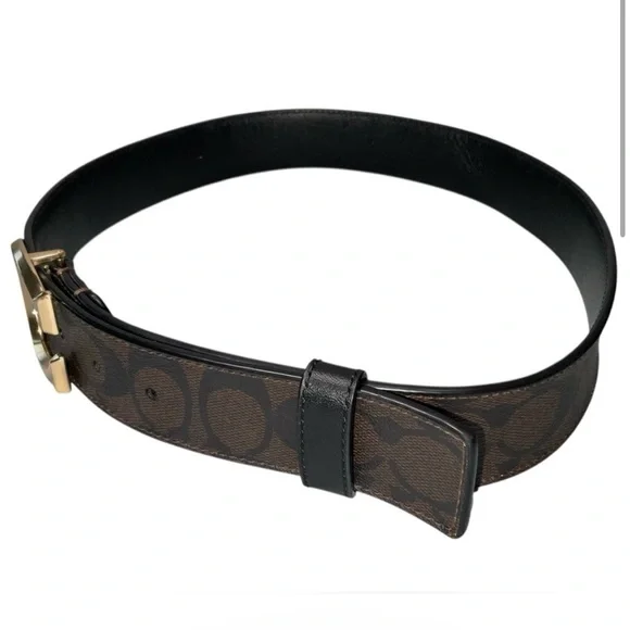 Coach New York Signature C Buckle Belt in Chestnut Brown Size XL - Picture 6 of 13